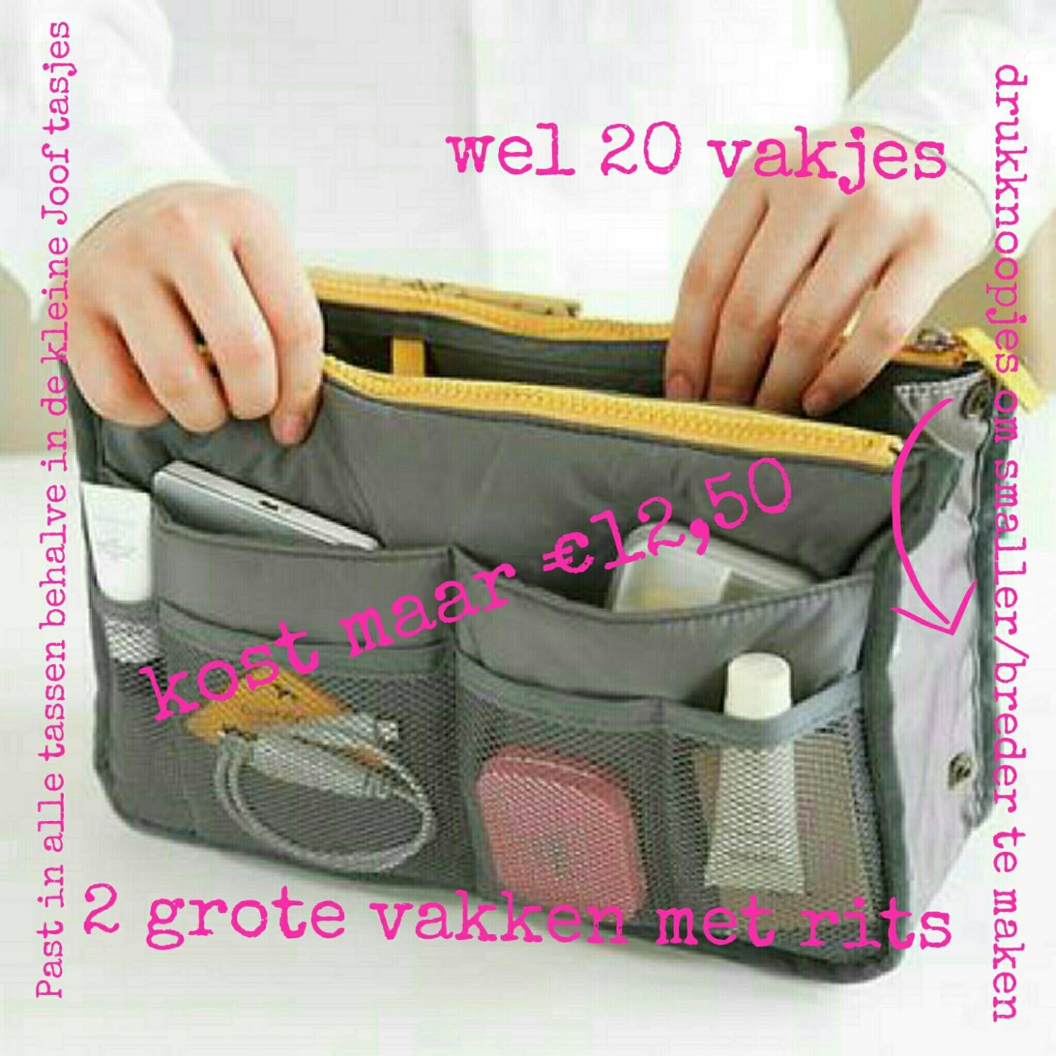 Het goedkoopste en handigste tasje uit de webshop: de bag in bag