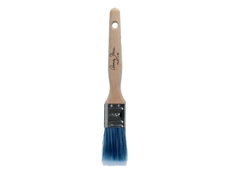 Annie Sloan platte kwast blauw (smal)
