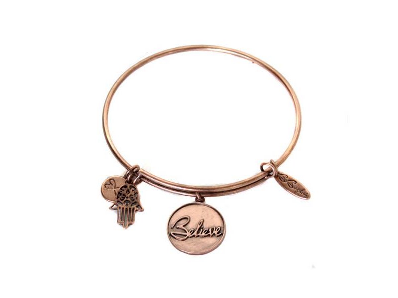 Be Bangled armband met gelukshanger BELIEVE