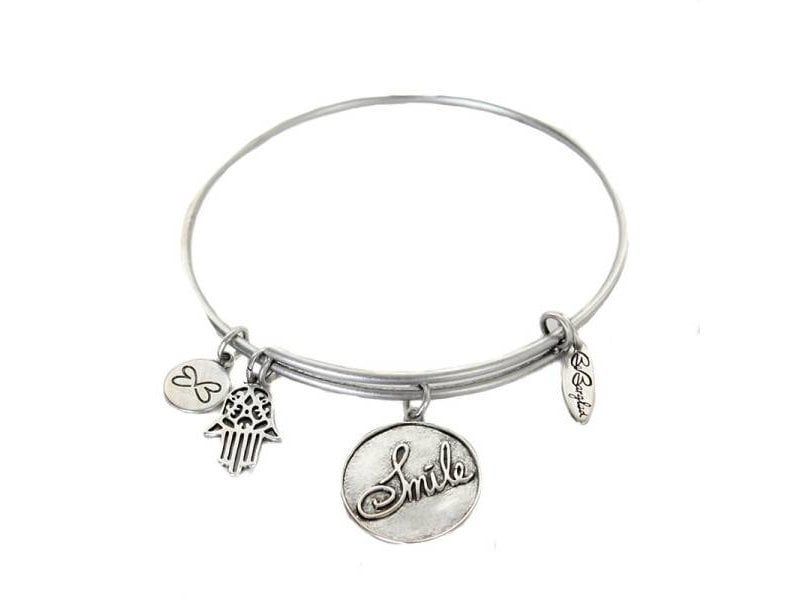 Be Bangled armband met gelukshanger SMILE