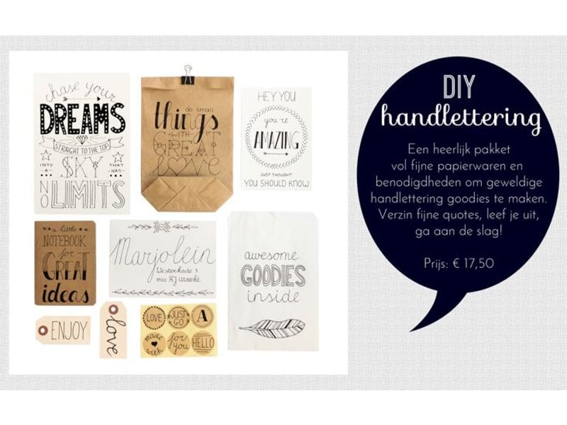 Imakin pakket Handlettering