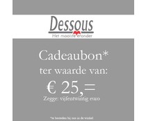 Cadeaubon 25 euro - Mannen Cadeaubon 25 euro - Mannen