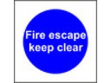 Fire escape keep clear