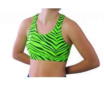 Pizzazz Zebra glitter cheer top lime Pizzazz Zebra glitter cheer top lime