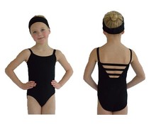 Dansgirl Kinder Balletpakje wide strap zwart Dansgirl Kinder Balletpakje wide strap zwart