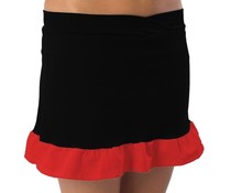Pizzazz Dames Cheerleader rokje zwart/rood Pizzazz Dames Cheerleader rokje zwart/rood