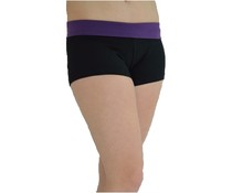 Dansgirl Roll down short zwart met paars Dansgirl Roll down short zwart met paars