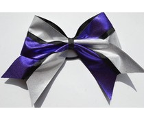Grote Cheer bow paars/zilver Grote Cheer bow paars/zilver
