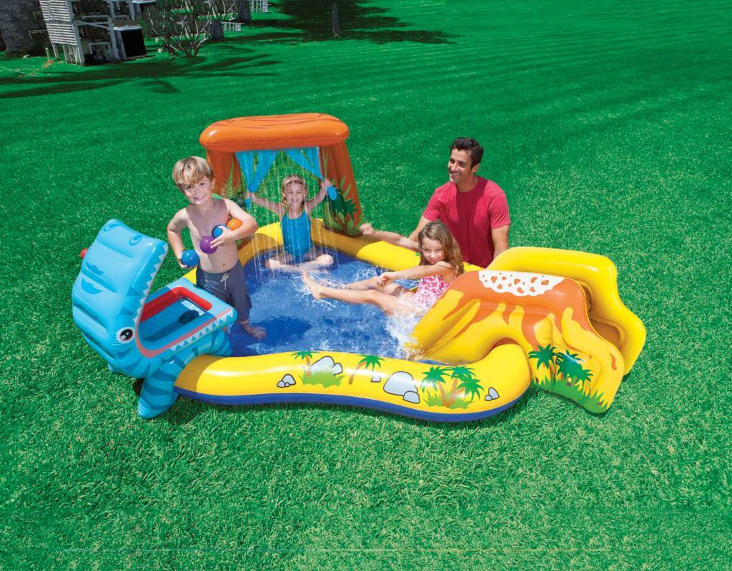 Een Intex opblaasbaar zwembad, leuk voor de zomer