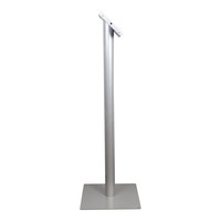 Tablet floor stand display Securo 7-8 inch grey, coated and sturdy steel, lock option, cable integration