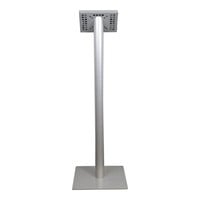 Tablet floor stand display Securo 7-8 inch grey, coated and sturdy steel, lock option, cable integration