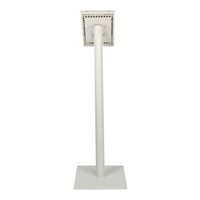 Tablet floor mount Securo 9-11 inch white, coated and sturdy steel, lockable, cable management