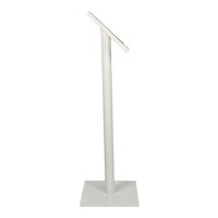 Tablet floor mount Securo 9-11 inch white, coated and sturdy steel, lockable, cable management