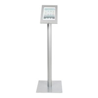 Tablet floor stand Securo 9-11 inch grey, powder coated durable steel, lock option, cable integration