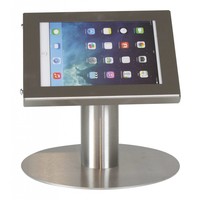 Tablet desk stand Securo 7-8 inch stainless steel, coated and solid steel, lock option, cable integration
