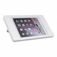 iPad mini wall or desk mount Fino white, with luxury acrylic tablet casing dedicated to the iPad mini.
