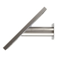 Tablet wall and table stand Securo 9-11 inch, brushed stainless steel, lock option, cable integration
