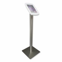 Floor stand for iPad 10,5" Lusso, black or white cassette with stainless steel base, met lock included