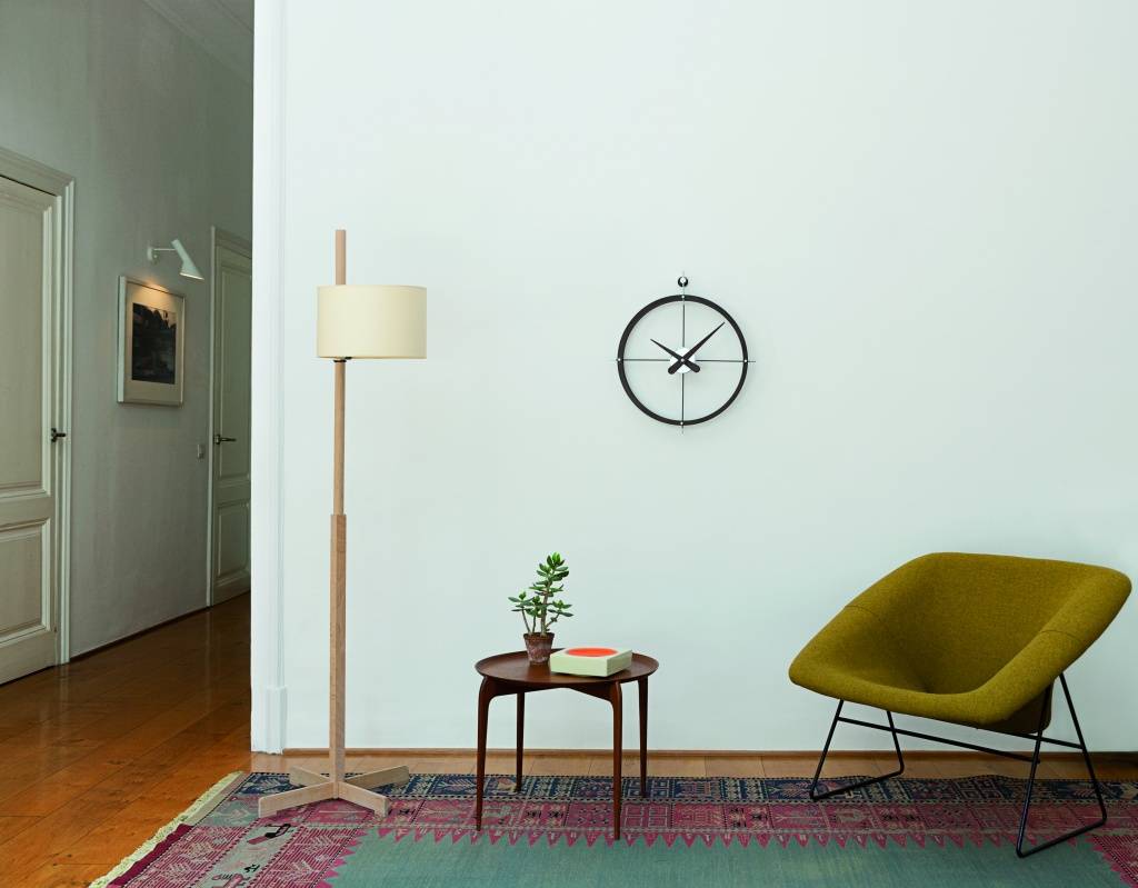 Nomon design wanduhr '2 puntos' calabo holz diameter 55 cm ... Designer wanduhren