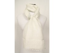 amoRcollections Zomerse sjaal ecru met steepmotief amoRcollections Zomerse sjaal ecru met steepmotief