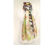 amoRcollections Multicolor sjaal met fantasieprint amoRcollections Multicolor sjaal met fantasieprint