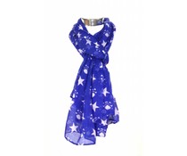 Blauwe sjaal met doodskoppen Blauwe sjaal met doodskoppen