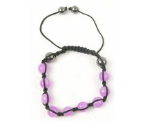 Shamballa armband roze/antraciet Shamballa armband roze/antraciet
