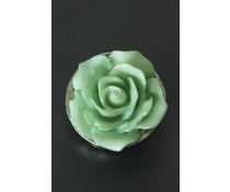 Button met lichtgroene roos Button met lichtgroene roos