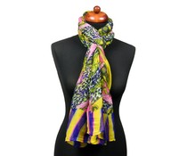 Trendy fantasieprint pareo sjaal geel Trendy fantasieprint pareo sjaal geel