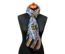 Trendy fantasieprint pareo sjaal paars Trendy fantasieprint pareo sjaal paars