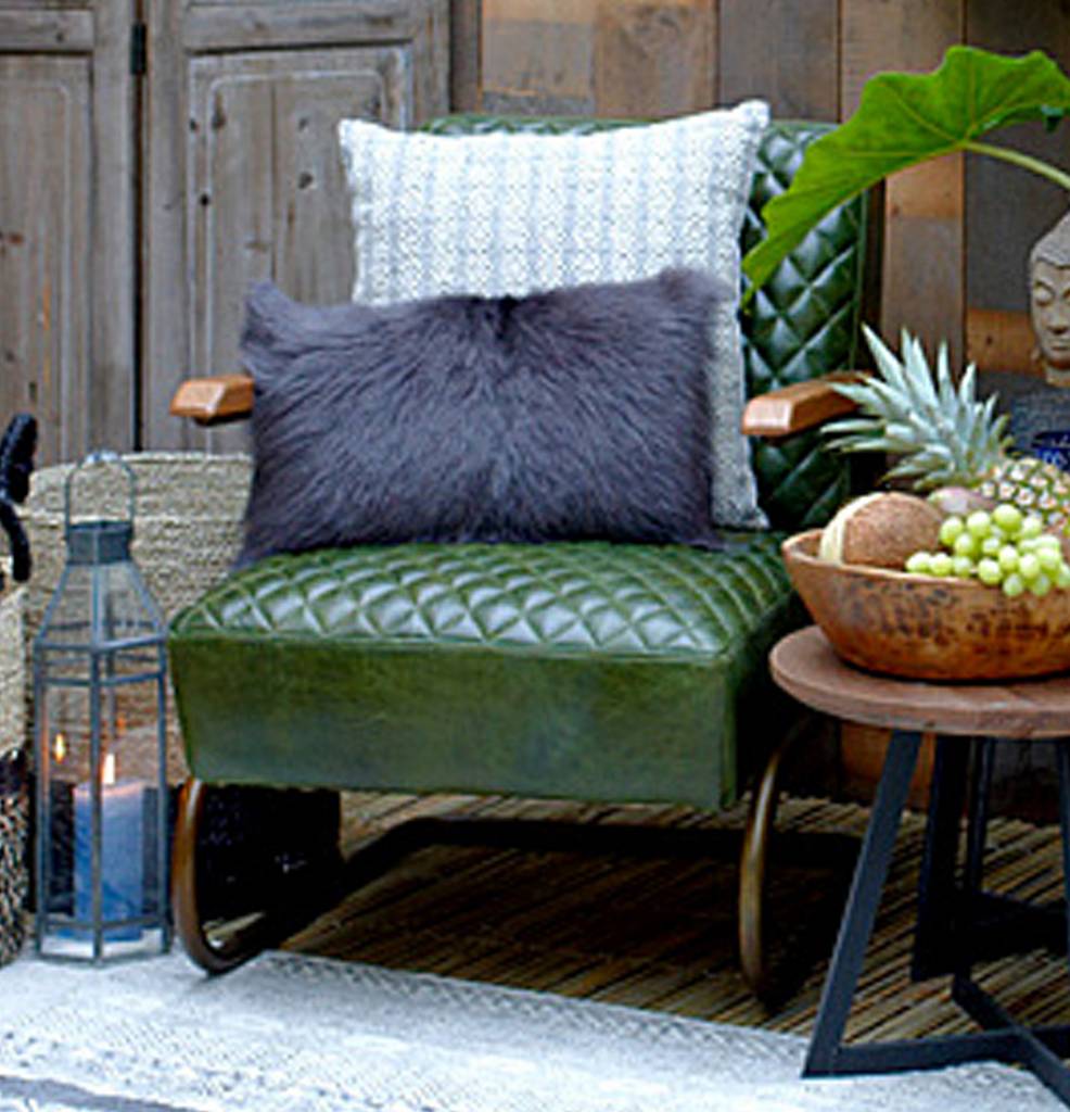 Lifestyle stoel/fauteuil edward swing armchair blue, ruime stoel ...