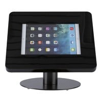 iPad tafelstandaard voor iPad/ iPad Air Meglio 9-11 inch; diefstalbestendige behuizing van zwart acrylaat en voet van zwart gecoat staal