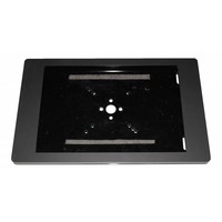 Tafelstandaard voor iPad Air en Air 2; Fino zwarte acrylaat behuizing met slot en voet van zwart gecoat staal