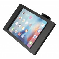 iPad houder zwart voor iPad Pro 12.9; Fino, solide houder voor wand-, tafel montage van gecoat staal met acrylaat behuizing inclusief slot