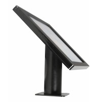 iPad houder zwart voor iPad Pro 12.9; Fino, solide houder voor wand-, tafel montage van gecoat staal met acrylaat behuizing inclusief slot