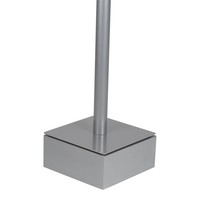 iPad vloerstandaard zwart/zilvergrijs voor iPad Mini 2/3/4; Meglio voor 7 tot 8 inch tablets, stabiele standaard met diefstalbestendige behuizing van zwart acrylaat en voet van zilvergrijs gecoat staal