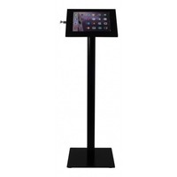 iPad 12.9 vloerstandaard Securo voor 12 tot 13 inch tablets; diefstalbestendige behuizing en voet van zwart gecoat staal
