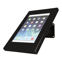 iPad 9.7/10.5 houder zwart, bevestigd aan wand of tafel voor Air, iPad 2017 en Pro 10,5-inch; Securo 9-11 inch; afgesloten behuizing en voet van zwart gecoat staal