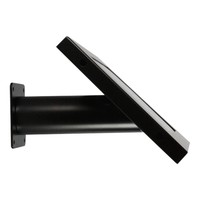 iPad 9.7/10.5 houder zwart, bevestigd aan wand of tafel voor Air, iPad 2017 en Pro 10,5-inch; Securo 9-11 inch; afgesloten behuizing en voet van zwart gecoat staal