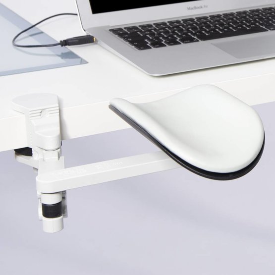 Ergorest ergonomische armsteun grijs-wit lange steun