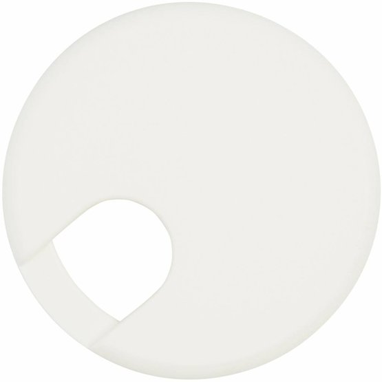 Kabeldoorvoer rond 2-delig kunststof wit