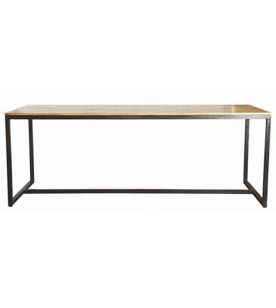 Housedoctor spisebord form «af jern / træ, sort / brun, 200x80x74cm ... Bord af træ