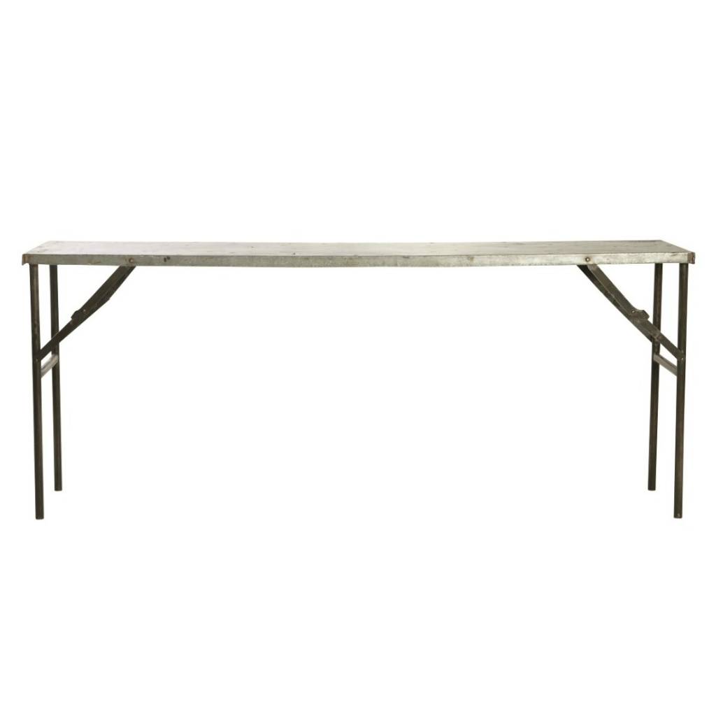 Housedoctor marked bord lavet af metal, grå, 183x46x75cm lefliving.com Metal spisebord