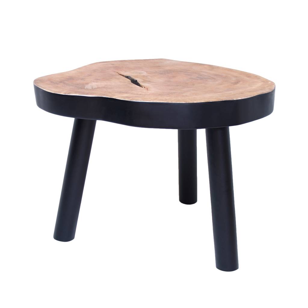 Hk living sofabord l træ, sort, 65x65x46cm lefliving.com Sofabord træ
