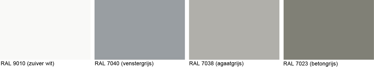 Houten vloer verven kleuren RAL 9010 RAL 7040 RAL 7038 RAL 7023
