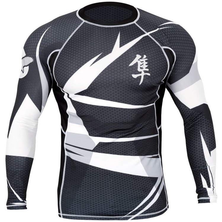 ハヤブサ Hayabusa Metaru Charged Long Sleeve MMA Rashguard - XXS