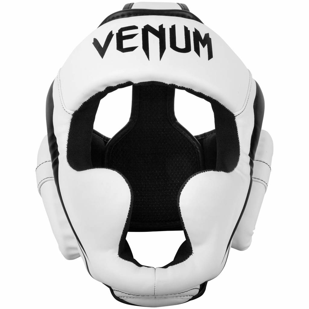 Venum ELITE Boxing Headgear White Black Head Protection FIGHTWEAR