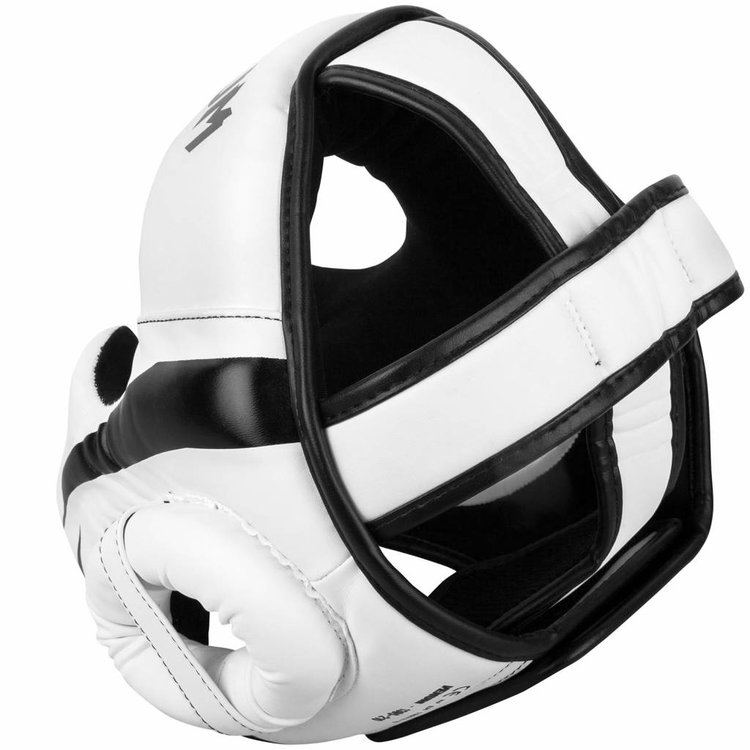 Venum ELITE Boxing Headgear White Black Head Protection FIGHTWEAR