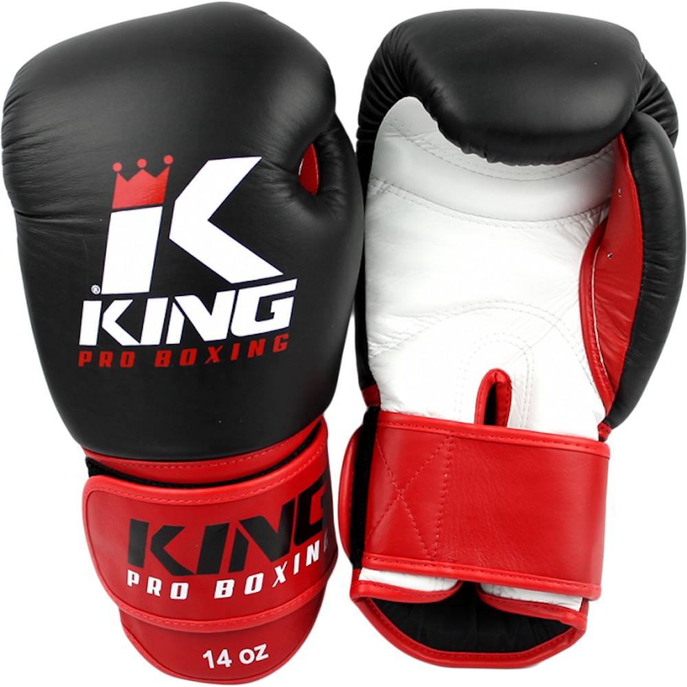 King Pro Boxing KPB Boxing Gloves Black Red KPB/BG 1 Leather