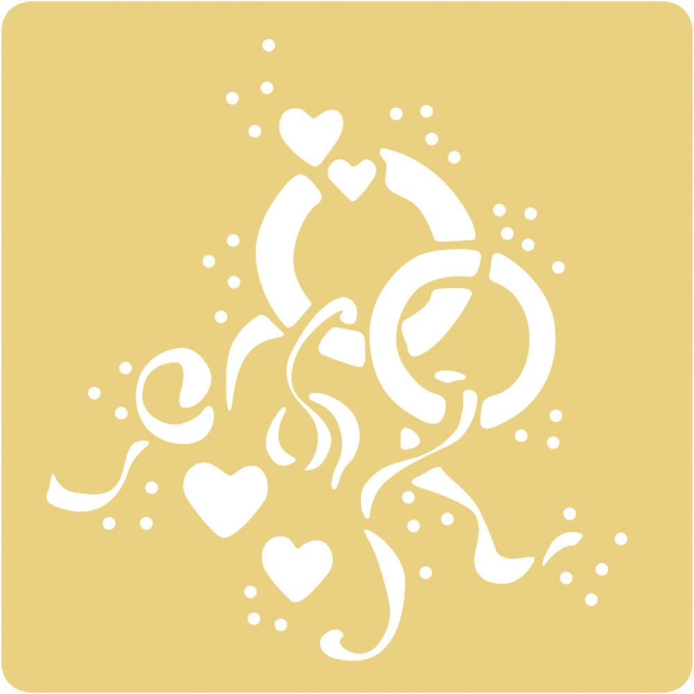 Embossing Stencils 65x65mm Wedding Hobby Crafts And Paperdesign 0839